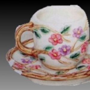 Embossed Cup and Saucer