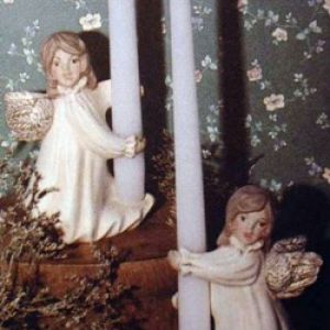 Victorian Angel Candlestick (set of 2)