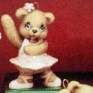 Ballerina Bear Ornament (set of 2)