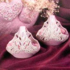 Mini Lace Appliqué Basket (set of 3)