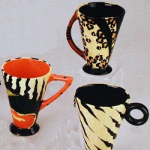 Geometric Mug with Curved Handle