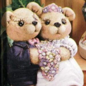 Musical Bride/Groom Bear With Base