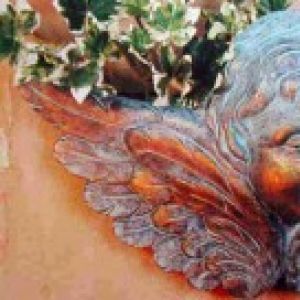 Cherub Head Planter Left