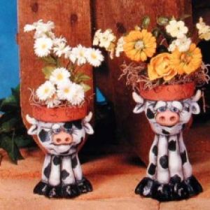 Mooie & Pooie Cow Pot (set of 2)