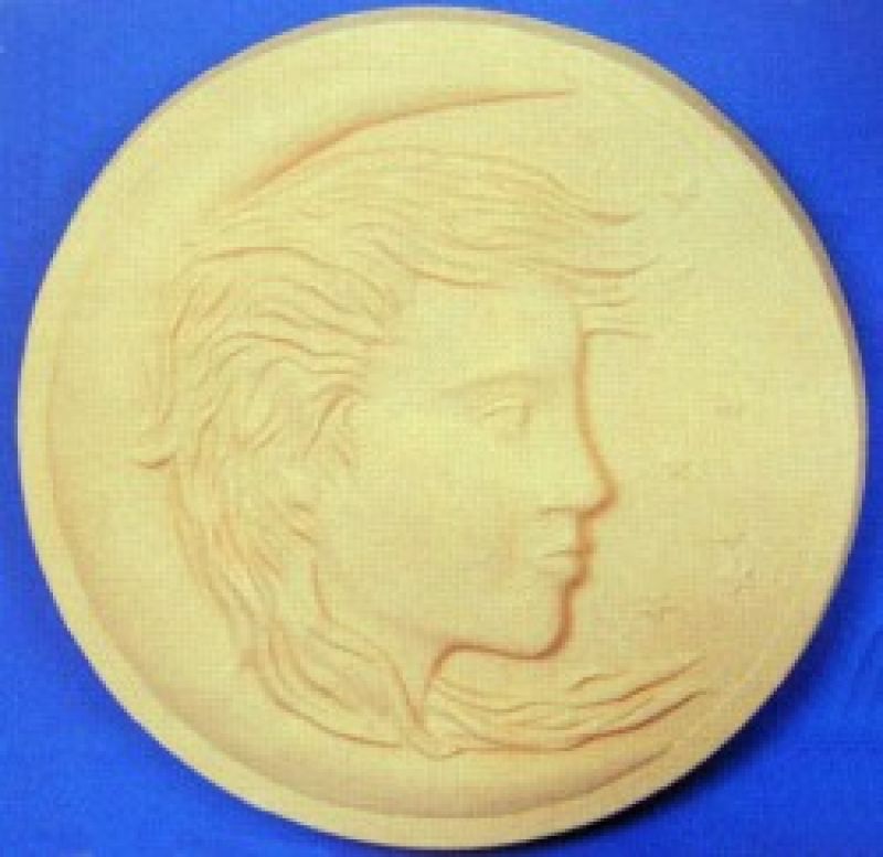 Girl In Moon Plaque