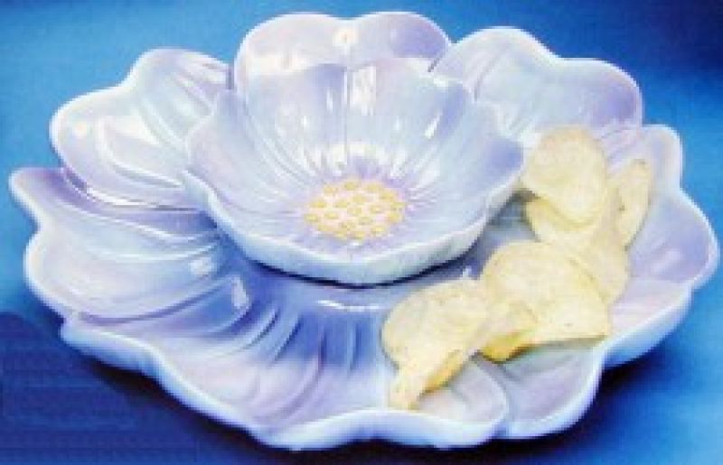 Flower Plate & bowl for chip and dip