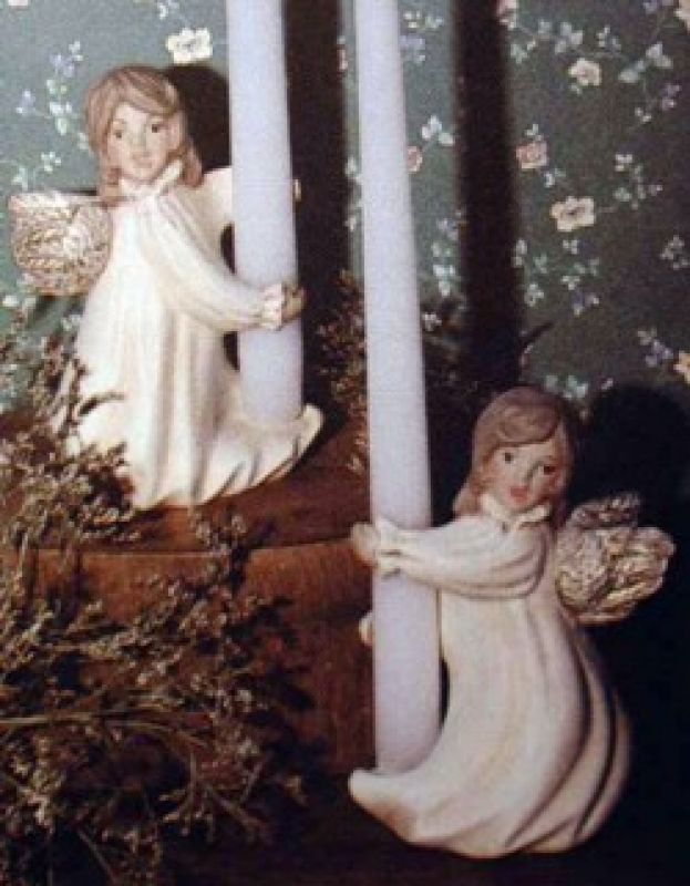 Victorian Angel Candlestick (set of 2)