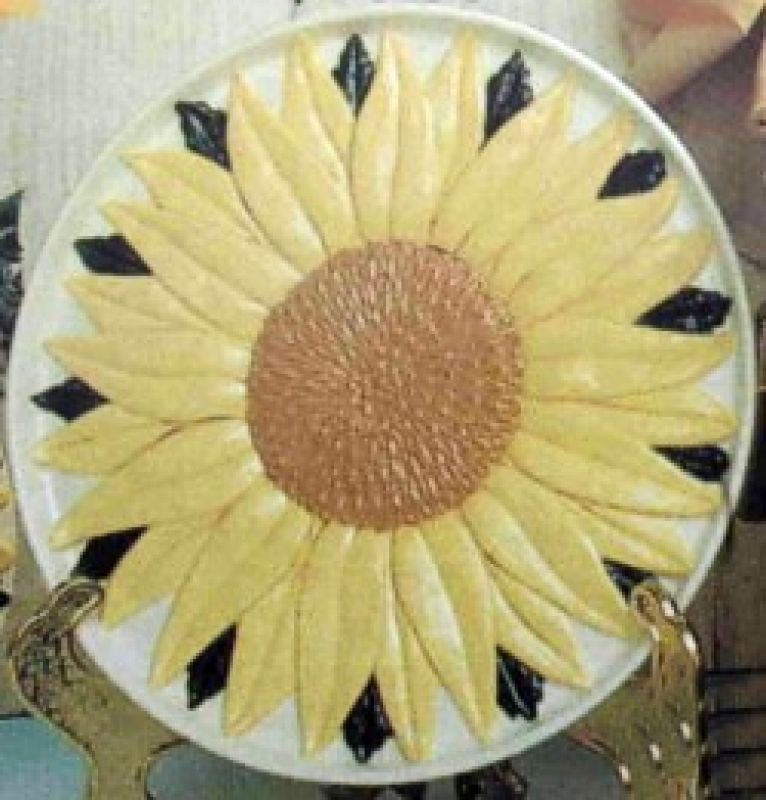 Sunflower Plate/Clock (mechanism not included)