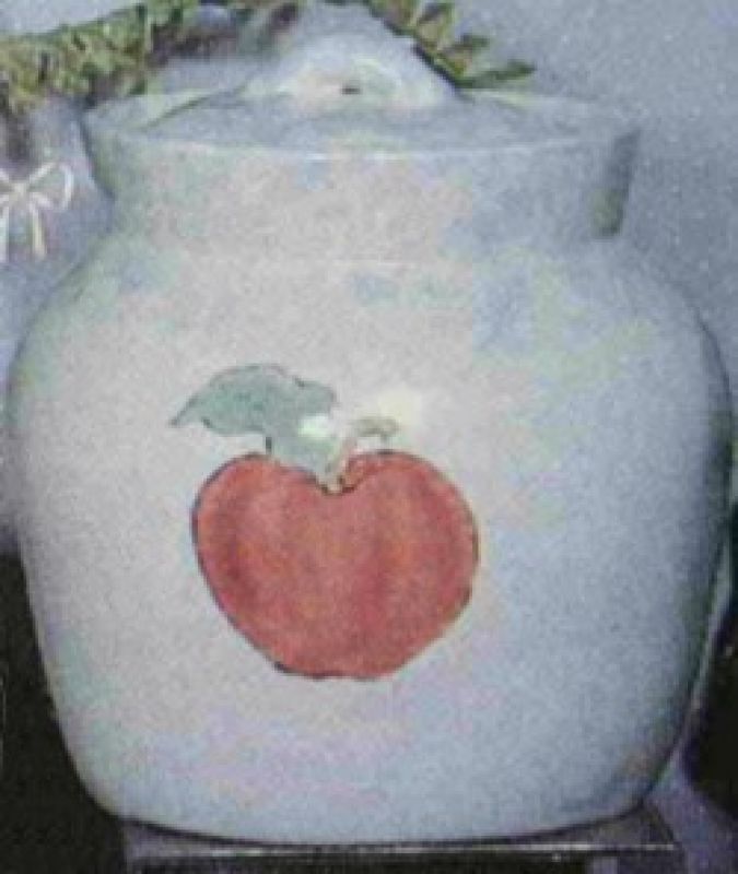 Crock Canister With Lid Large
