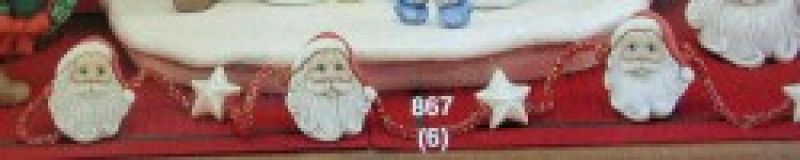 Santa & Star Garland - 5 piece