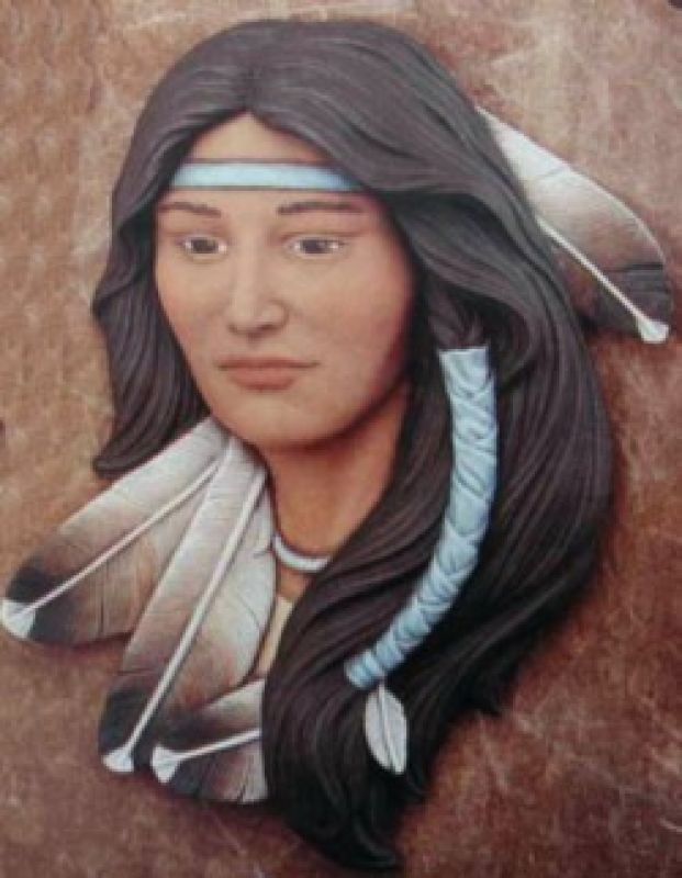 Indian Maiden Plaque