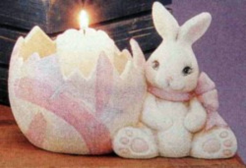 Bunny Cracked Egg Candleholder