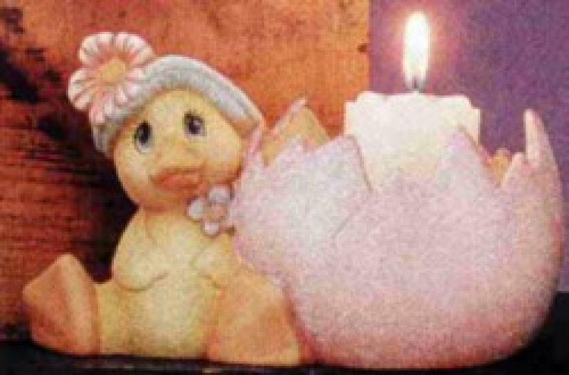 Duck Cracked Egg Candleholder