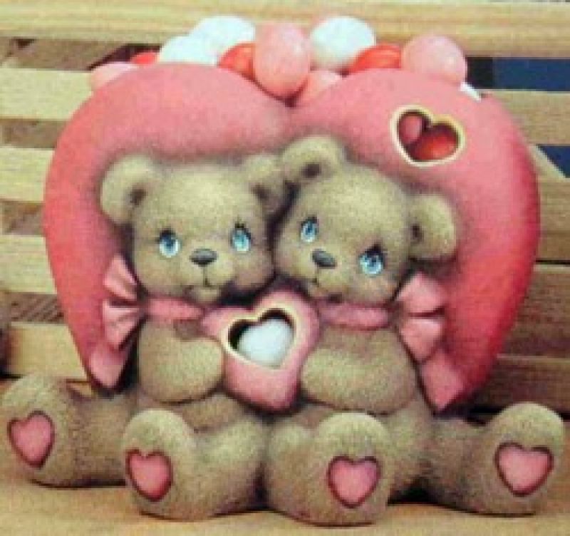 Heart Cuddle Bear Candleholder