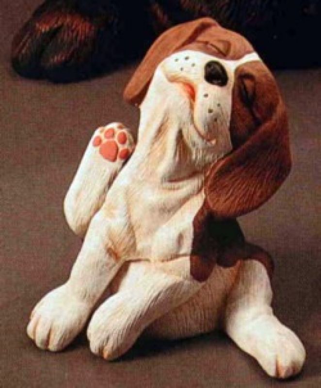 Puppy Scratching Ear (Set of 2)