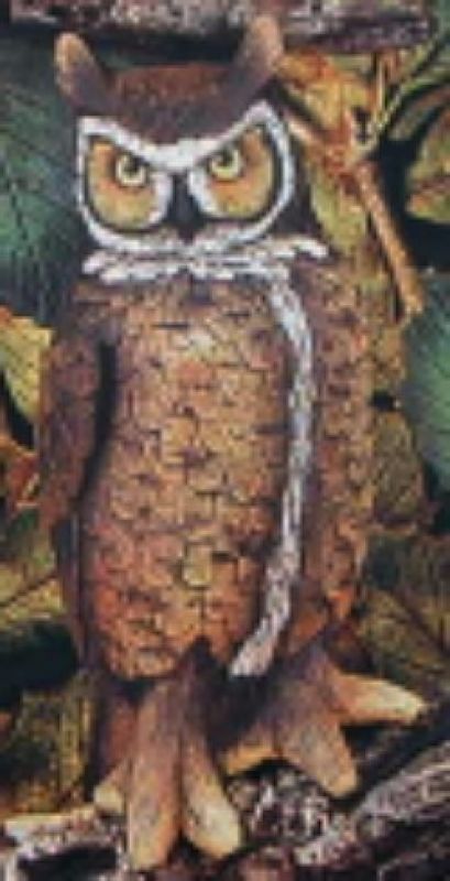 Wildlife Owl (perches on a  log - log not included)
