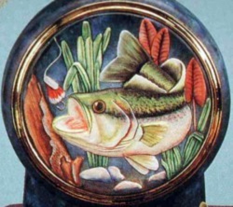 Fish Plate and Insert for Lamp