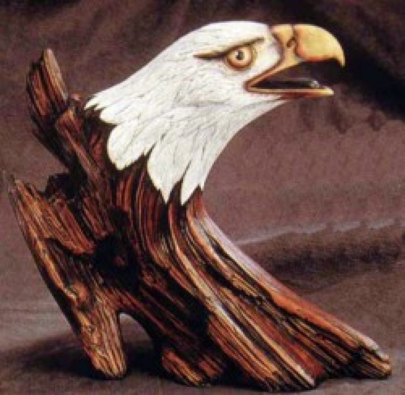 Driftwood Eagle Head