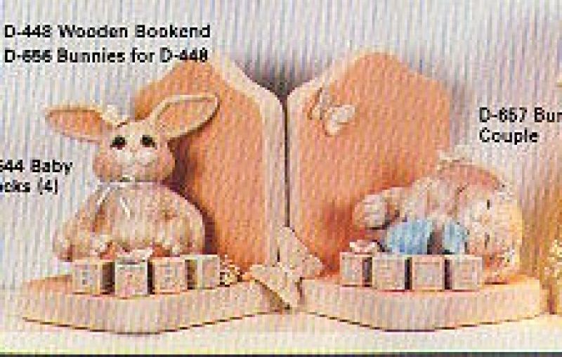 Wooden Book End (Bunnies not included)