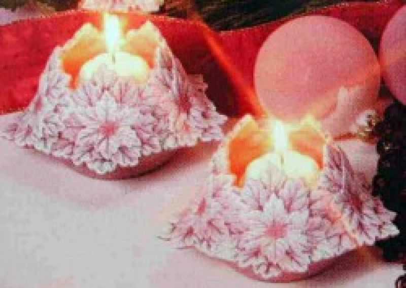 Poinsettia Candle Cup
