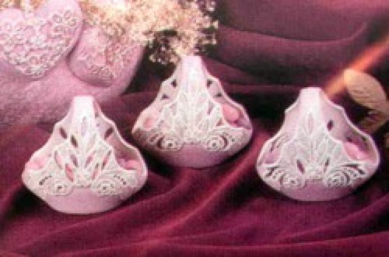 Mini Lace Appliqué Basket (set of 3)