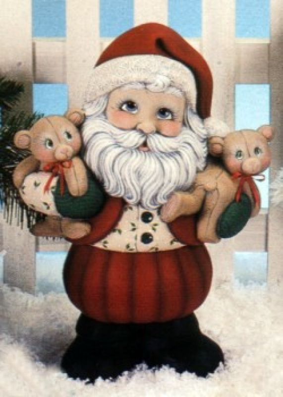 Santa With Bloomer Basket