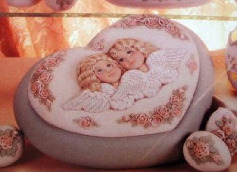 Heart Box W/Angel Lid