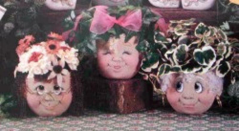 Pot Head Planters Each (set of 3)