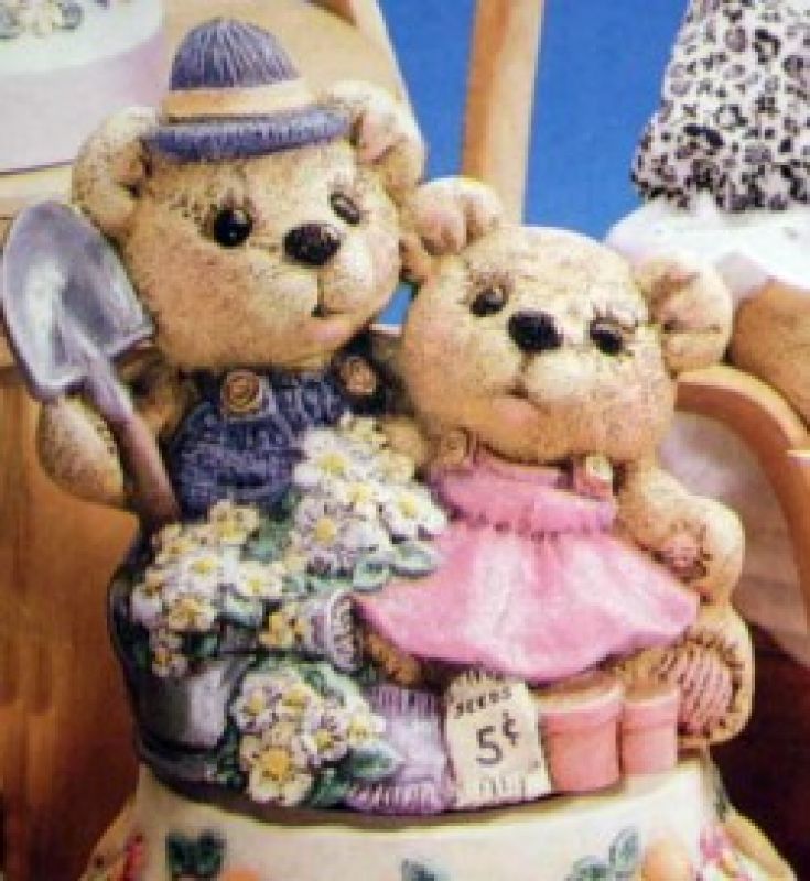 Musical Gardening Bears with Base