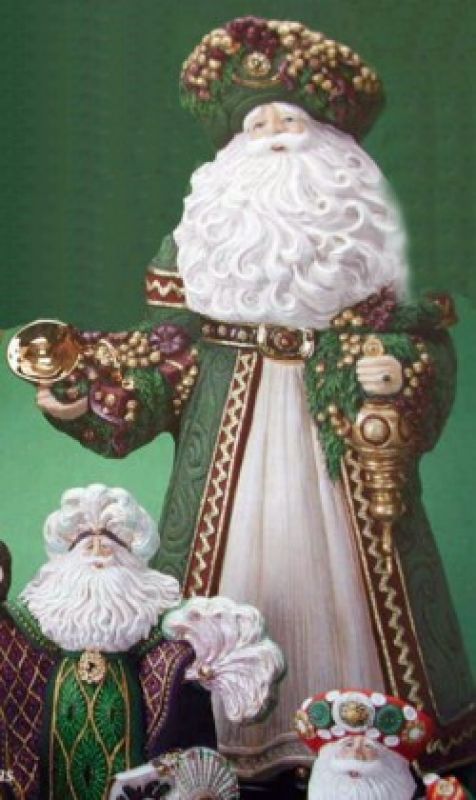 Xlarge Santa with Gifts and Lamp