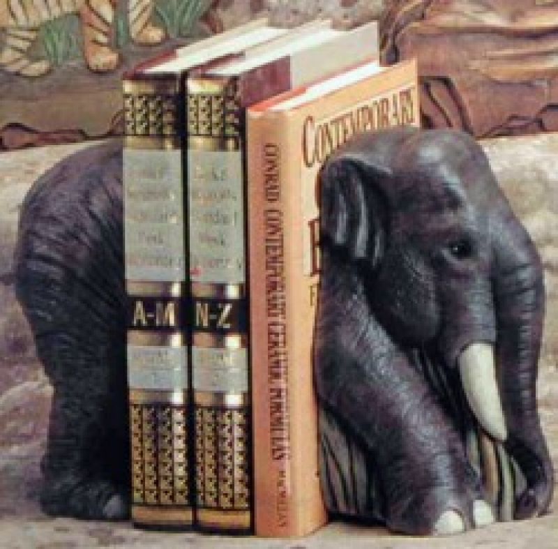 Elephant Bookends - complete