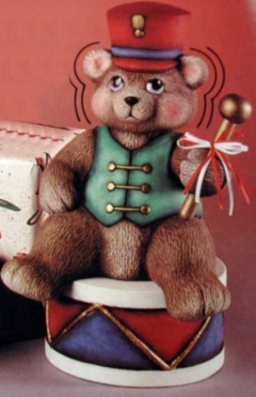 Christmas Bear with Drums Set