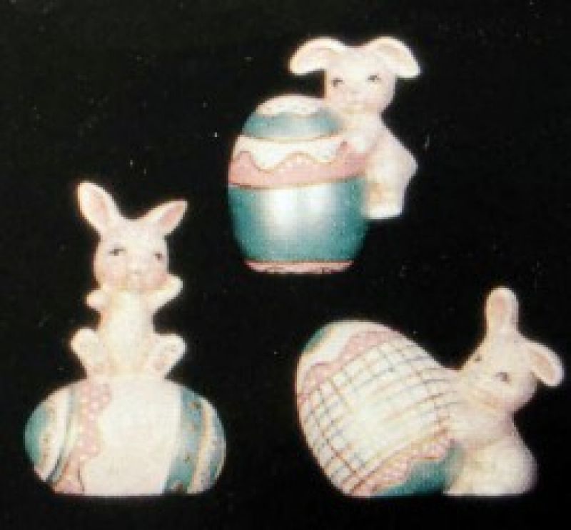 Bunny On Egg (set of 3)