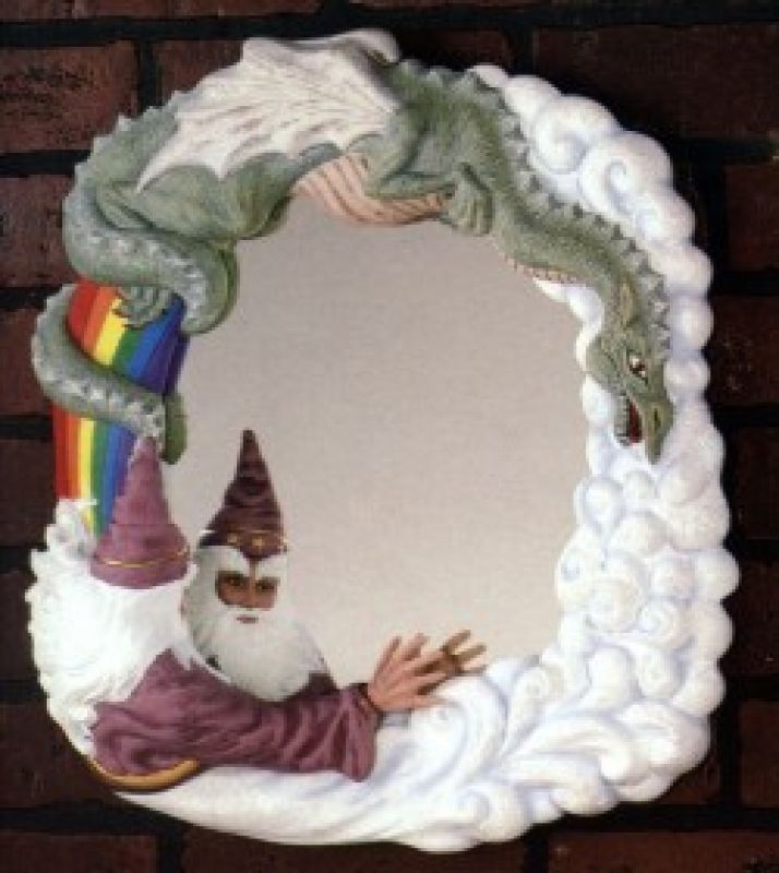 Magical Wall Mirror with wizard attachment