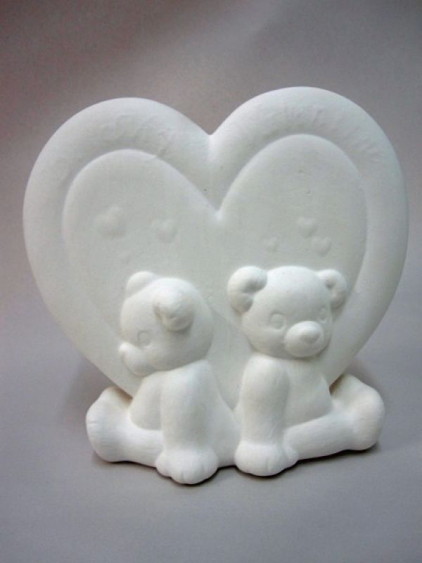 2 Teddies with big Heart