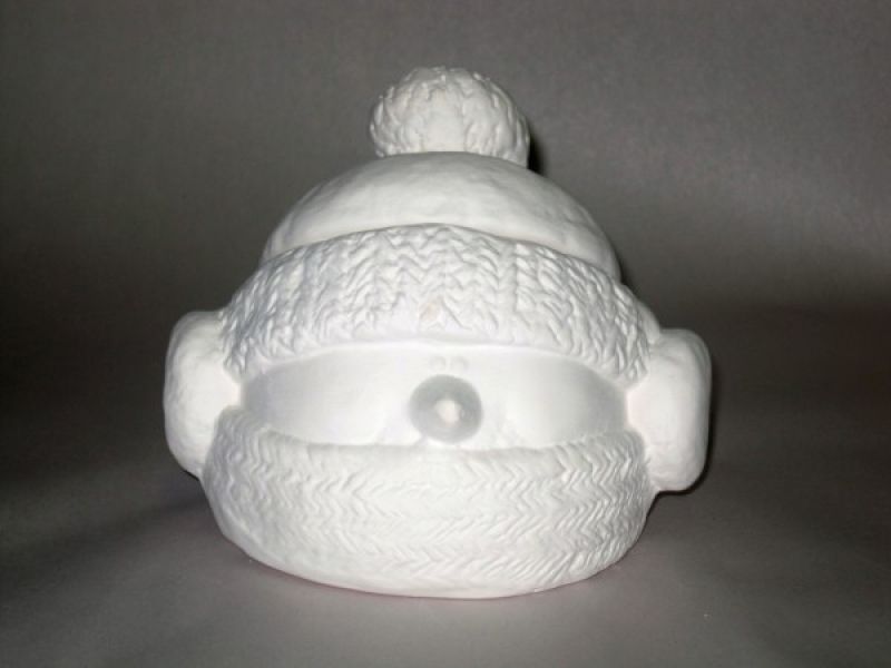 Snowman Cookie Jar with scarf