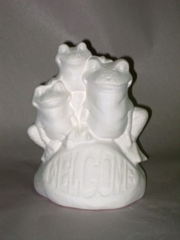 Trio Welcome Frogs