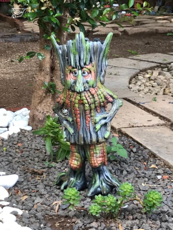 Tall Treestump Man with Legs