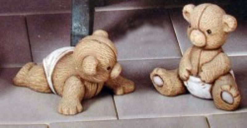Baby Bears In diapers (set of 2)