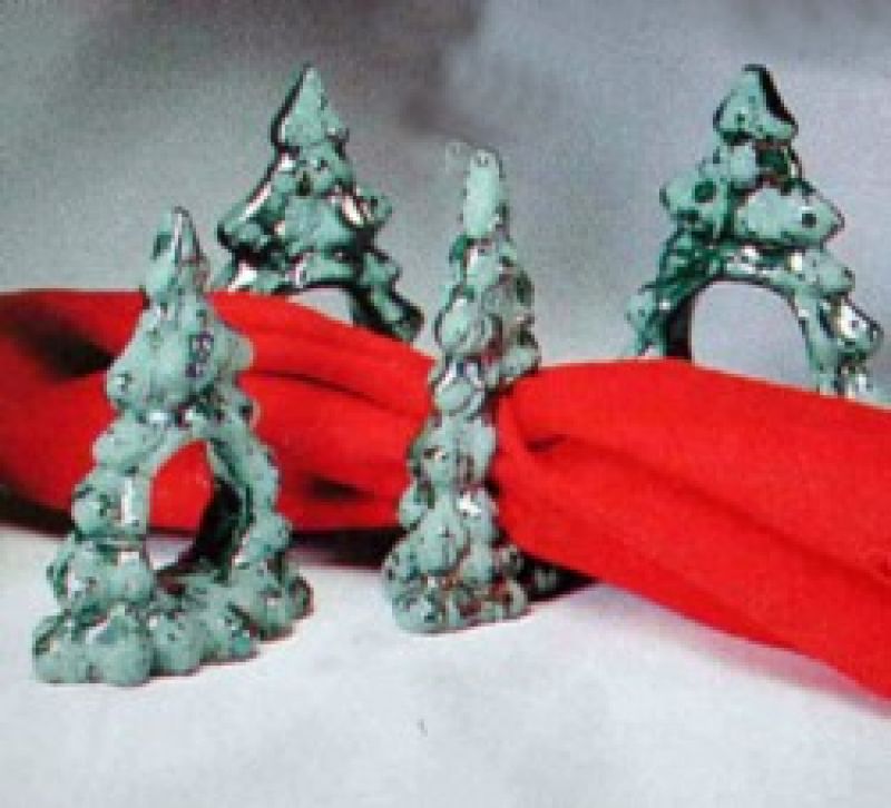Christmas Tree Serviette Rings (set of 2)
