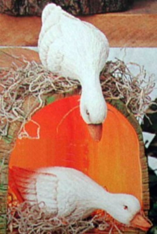 2 Shelf Ducks Head Up (set of 2)