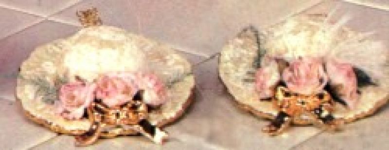 Lace Hat Ornaments (set of 2)