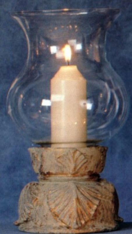 Leaf Hurricane Candleholder (glass top not included)