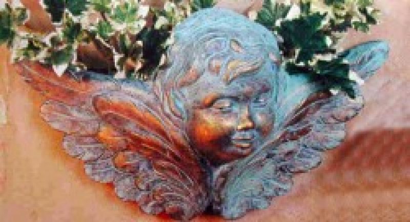 Cherub Head Planter Left
