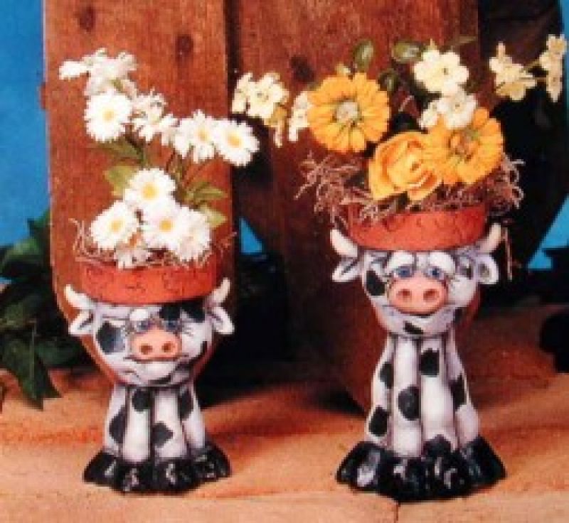 Mooie & Pooie Cow Pot (set of 2)