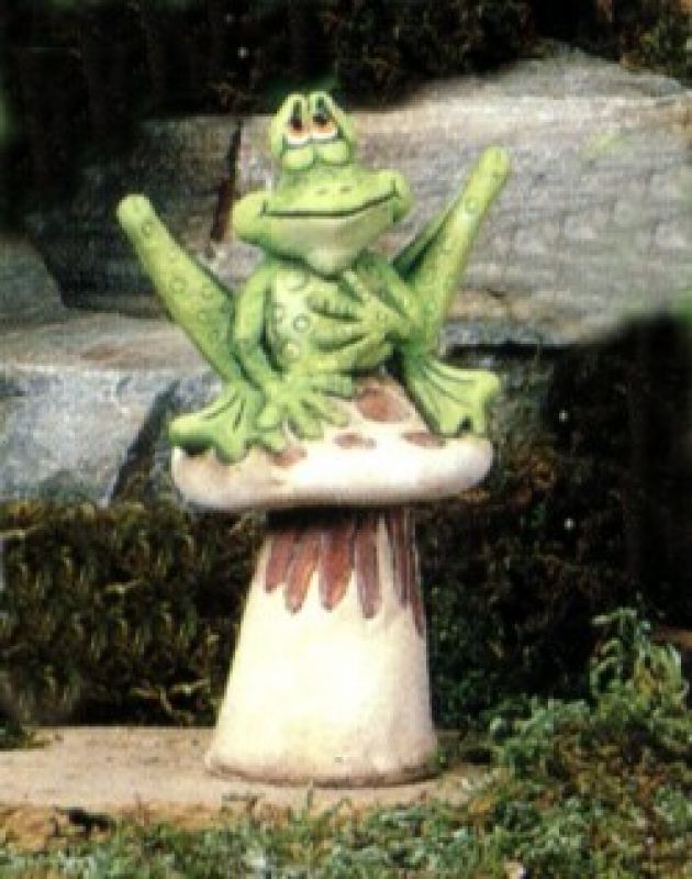 Frog On Mushroom Small