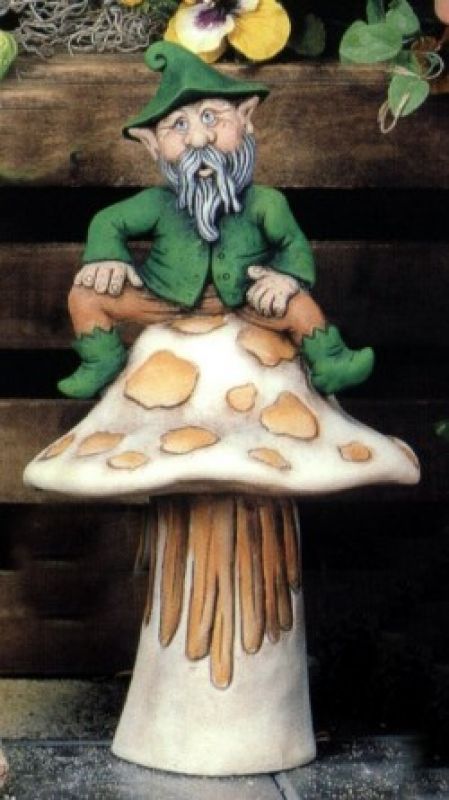 Feisty Gnome On Mushroom