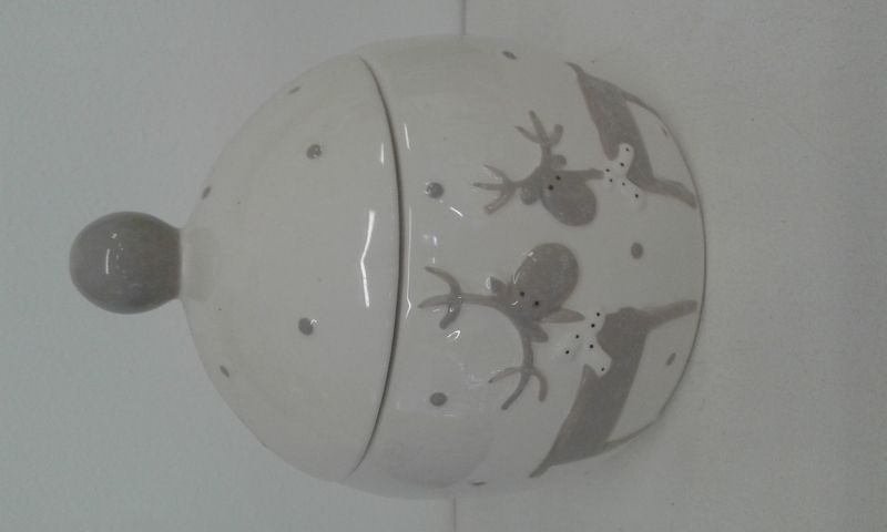 Reindeer Bowl with Lid
