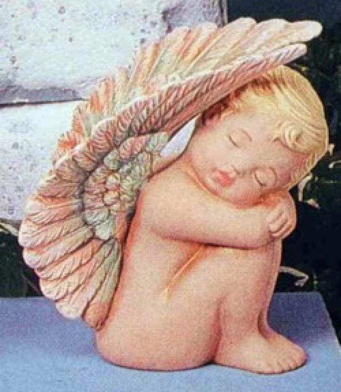 Cherub Sleeping with Large Wings