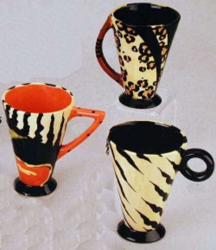 Geometric Mug with Small Round Handle Only